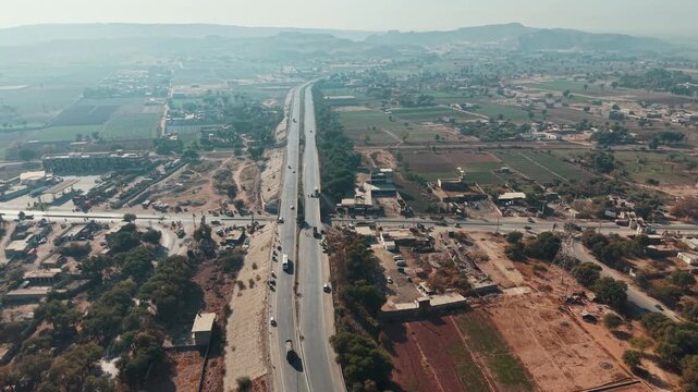 Kohat exchange bridge view from Above Kohat, Khyber Pakhtunkhwa, Pakistan 
