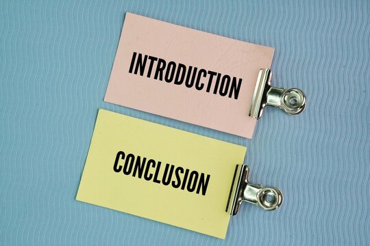 Paper with two words introduction and conclusion. just as important as the body of your paper. The introduction is what makes the reader want to continue reading your paper.