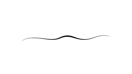 Obraz premium Minimal curved swoosh arc line elegant black flourish divider underline shape