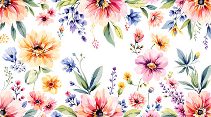 Obraz premium Soft Floral Corners Creating a Beautiful Background for Invitations and Announcements