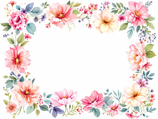 Fresh Floral Border Ideal for Invitations, Celebrations, and Meaningful Greetings © Flower
