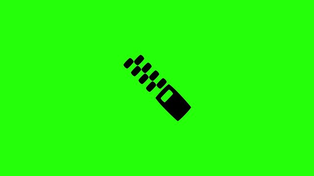Crisp 4K resolution clip of a closed metal clothing zipper fastener track silhouette bouncing. Great apparel manufacturing industry standard icon.