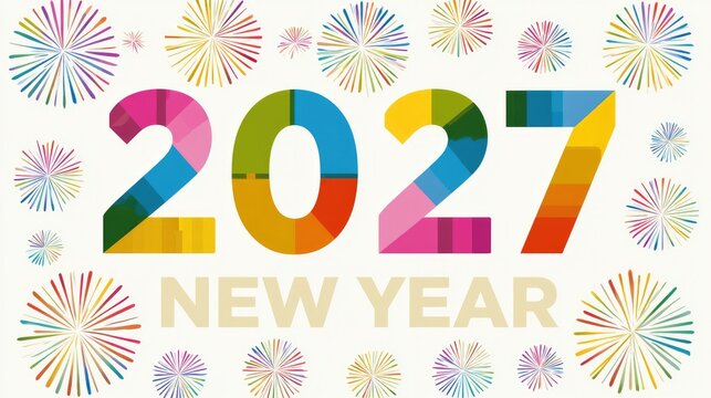 Vector Art of 2027 New Year Celebration