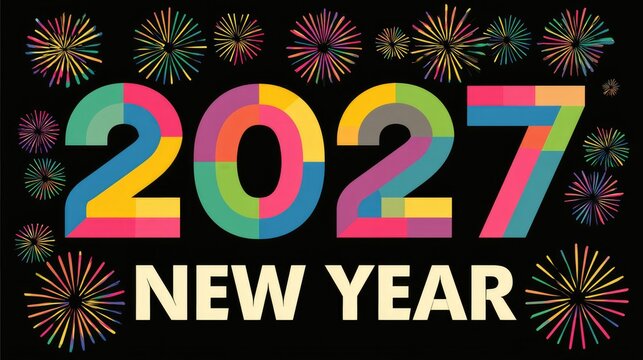 Vector Art of 2027 New Year Celebration