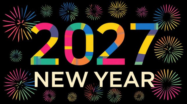 Vector Art of 2027 New Year Celebration