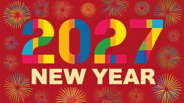 Vector Art of 2027 New Year Celebration