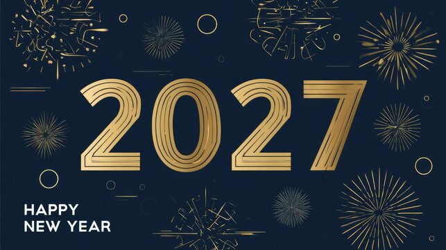 Vector Art of 2027 New Year Celebration