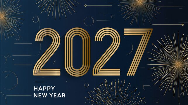 Vector Art of 2027 New Year Celebration