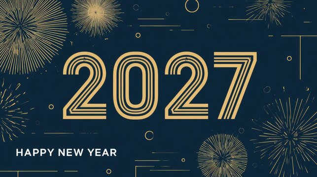 Vector Art of 2027 New Year Celebration