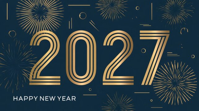 Vector Art of 2027 New Year Celebration