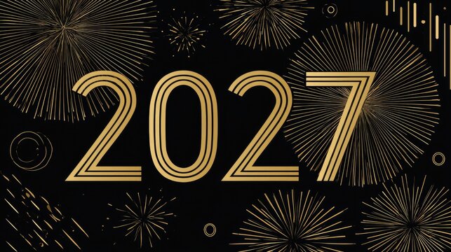 Vector Art of 2027 New Year Celebration