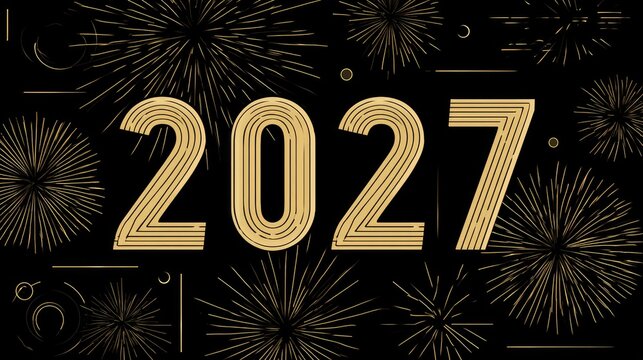 Vector Art of 2027 New Year Celebration