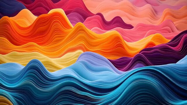Digital paper sculptures mountains wave abstract  background