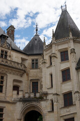 Obraz premium Vu du château de Chaumont sur loire, par la cour intérieure