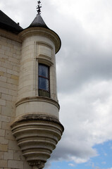 Obraz premium Fenêtre de l'échauguette du château de Chaumont sur loire, extérieur