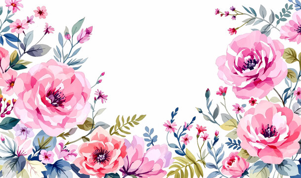 Decorative Flower Frame Designed for Creative Projects, Quotes, and Special Celebrations