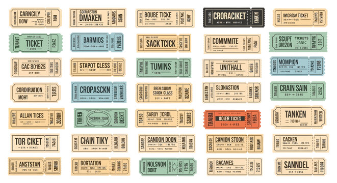 Vintage Tickets Collection: Retro Admission Passes for Events and Travel