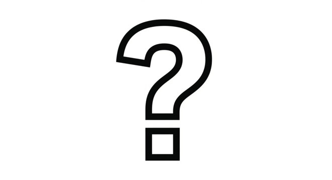 Large Question Mark Symbol Icon.