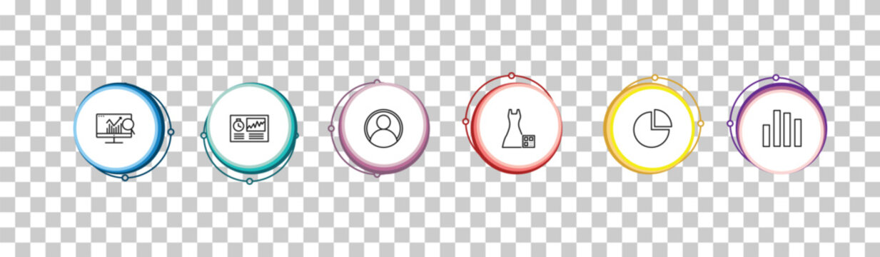 outline business and analytics icons set - database analysing, hash rate, accounting, bar stats. editable vector for web and mobile ui