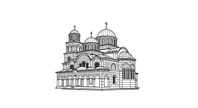 Large Christian Church Building Architecture.