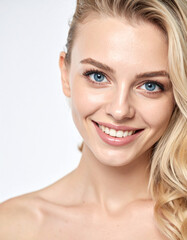 Obraz premium Young european woman portrait, close-up shot