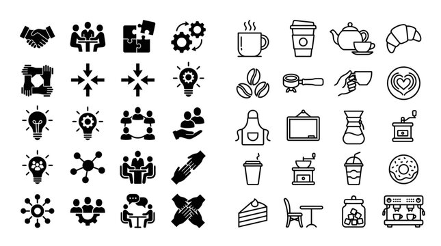 A collection of various business and technology icons on a white background for 2026-05-28 reference