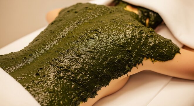 Seaweed Body Wrap Treatment for Detoxification and Skin Rejuvenation.