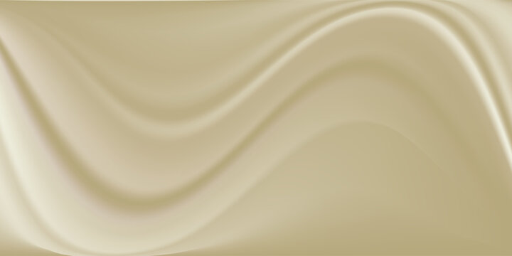 Texture of white yogurt  milk or cream surface. Abstract background with soft silk fabric  liquid yoghurt  dairy product or cosmetic creme  vector realistic illustration. 3D Illustration
