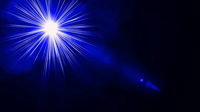 Brilliant Light Explosion with Electric Blue Rays.
