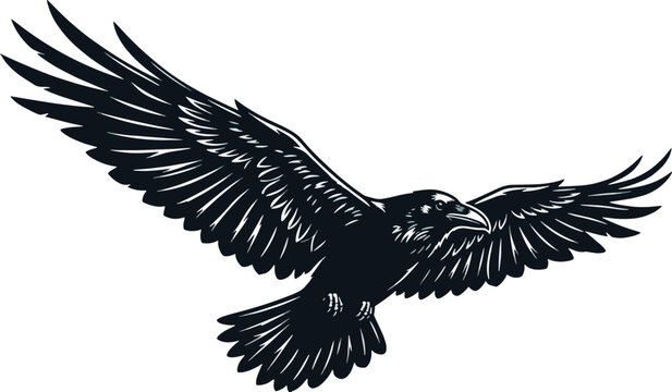 Flying Raven Crescent  Art