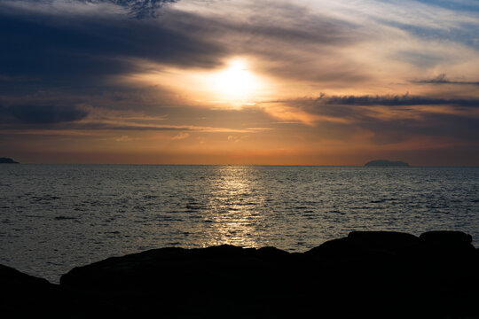 Sunset at the beach,Beautyful neture.