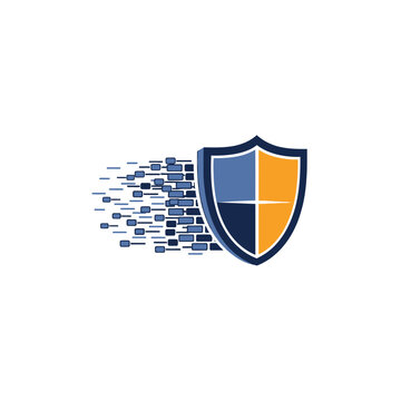 Digital Shield Protection Data Security Concept.