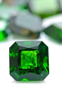 Green Gemstone Cut.