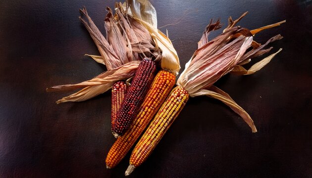 colorful flint corn decoration for fall season