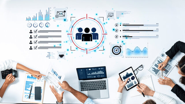 A dashboard for customer relationship management (CRM). The data analysis and market research help to identify a target audience and understand customer reviews and behavior. Fermion