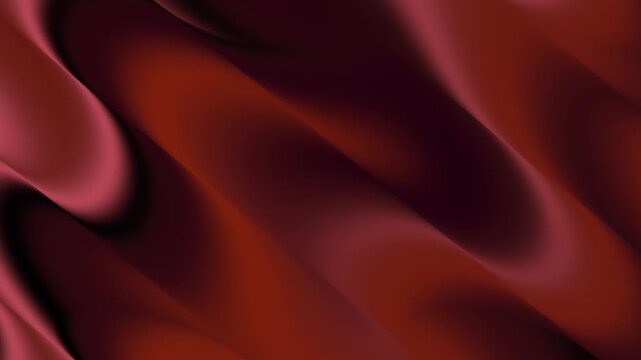 Abstract red velvet motion background with liquid waves of deep crimson satin fabric creating elegant flowing textures for cinematic visuals.