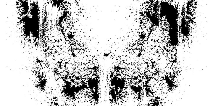 A striking Rorschach inkblot test image, abstract and symmetrical, invites interpretation and introspection.