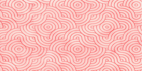 Obraz premium Seamless pink and red hearts pattern wallpaper design background texture illustration
