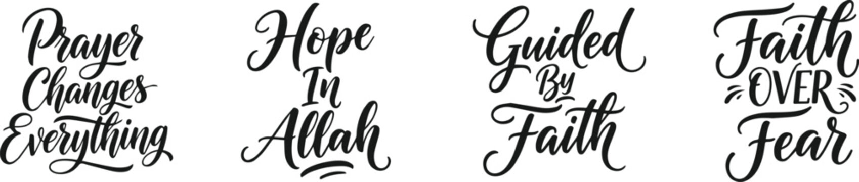 Inspirational typographic quotes for t shirt design faith hope and prayer