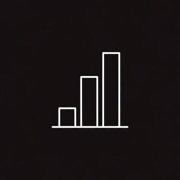 Three column bar chart icon for statistical comparison.