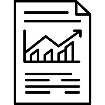 Data Report Line Icon
