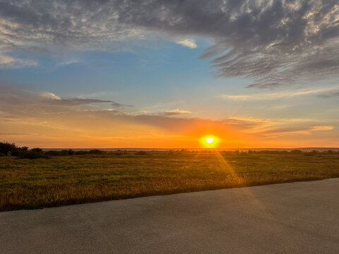 Sunrise at the Tuliara Airport, Tulear, Madagascar