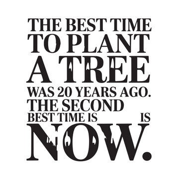 Planting a tree now for a better future message on poster Vector, illustration