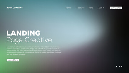 Obraz premium Vibrant abstract background for creative landing page design featuring smooth red and orange gradient transitions.