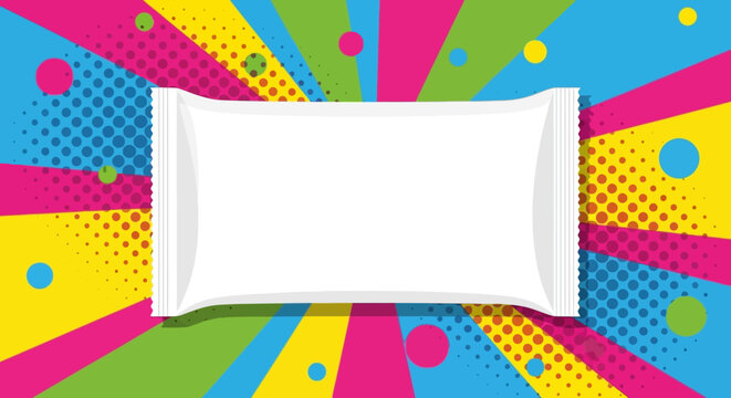 Blank White Snack Bar Wrapper Mockup.