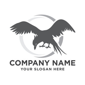 Phoenix Bird Vector Logo 9 Black & White