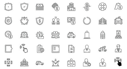 Collection of various line icons and symbols © MdSaiful