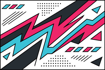 Fototapeta premium Abstract geometric pattern with vibrant colorful shapes Vector