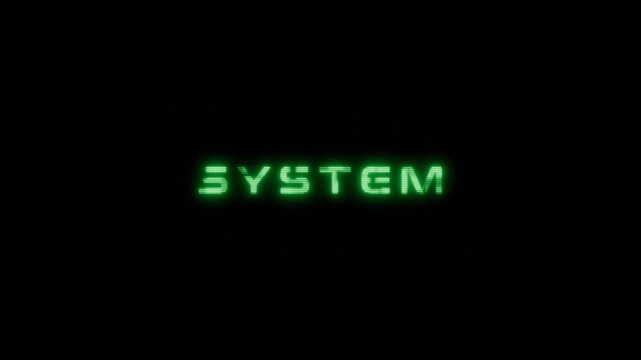 3D Text Glitch Animation on Black Background