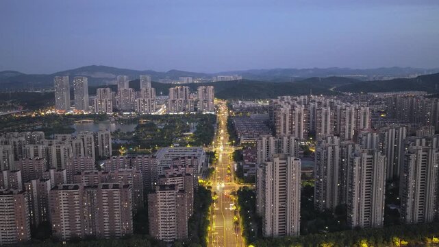 Aerial Photography of Urban Transportation Hubs at Night
